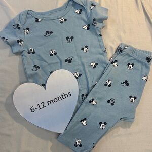 Disney Baby - Blue Outfit with Mickey Design